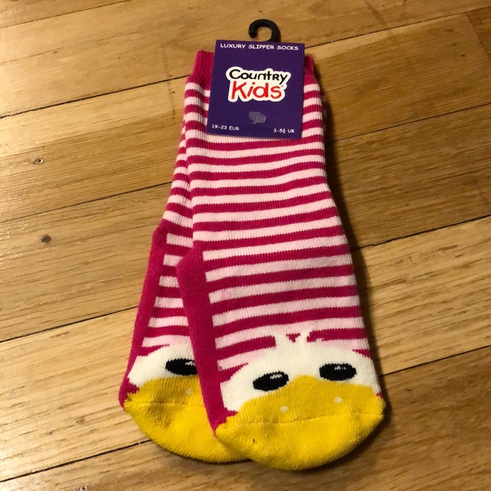 Country Kids Deedee Duck Luxury Slipper Socks 1-3Y